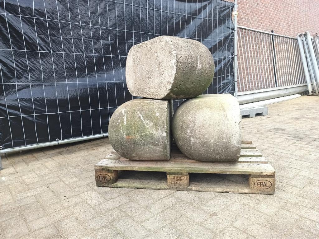 Set van 3 Jumbo blokken/varkensrugen, Ophalen, Gebruikt, Beton, Overige typen