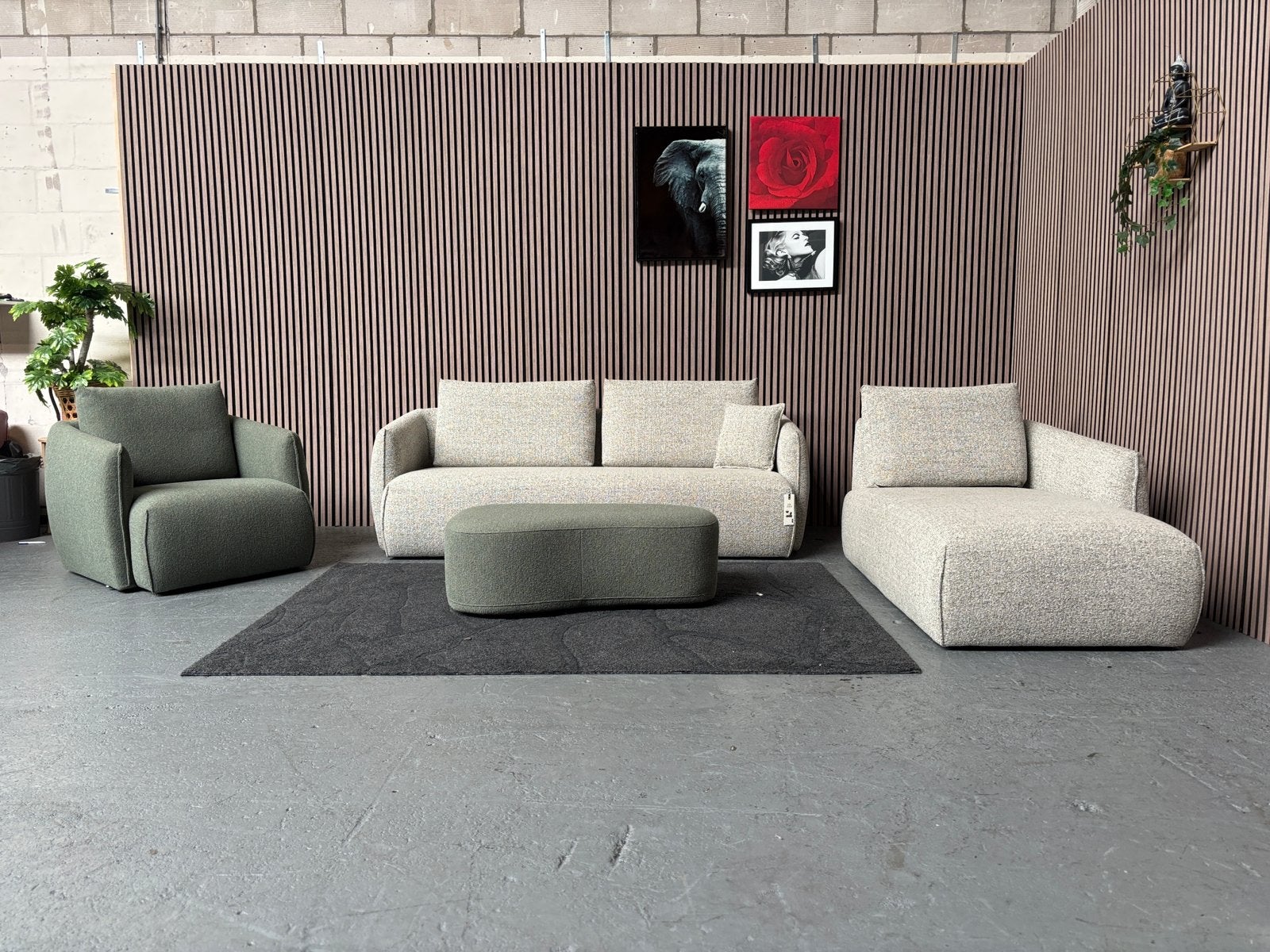 GRATIS LEVERING Montel Icon Set Banken + Poef SHOWROOMMODEL
