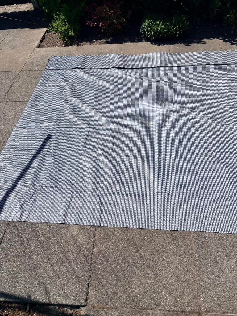 Tenttapijt blauw grijs - 5,00 x 3,00, Caravans en Kamperen, Ophalen, Gebruikt