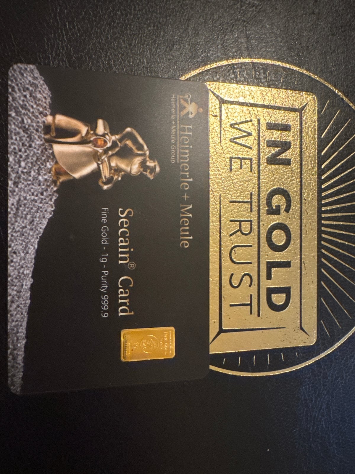 Heimerle + Meule Secain Card - 1g Fijn Goud 999.9, Ophalen, Goud