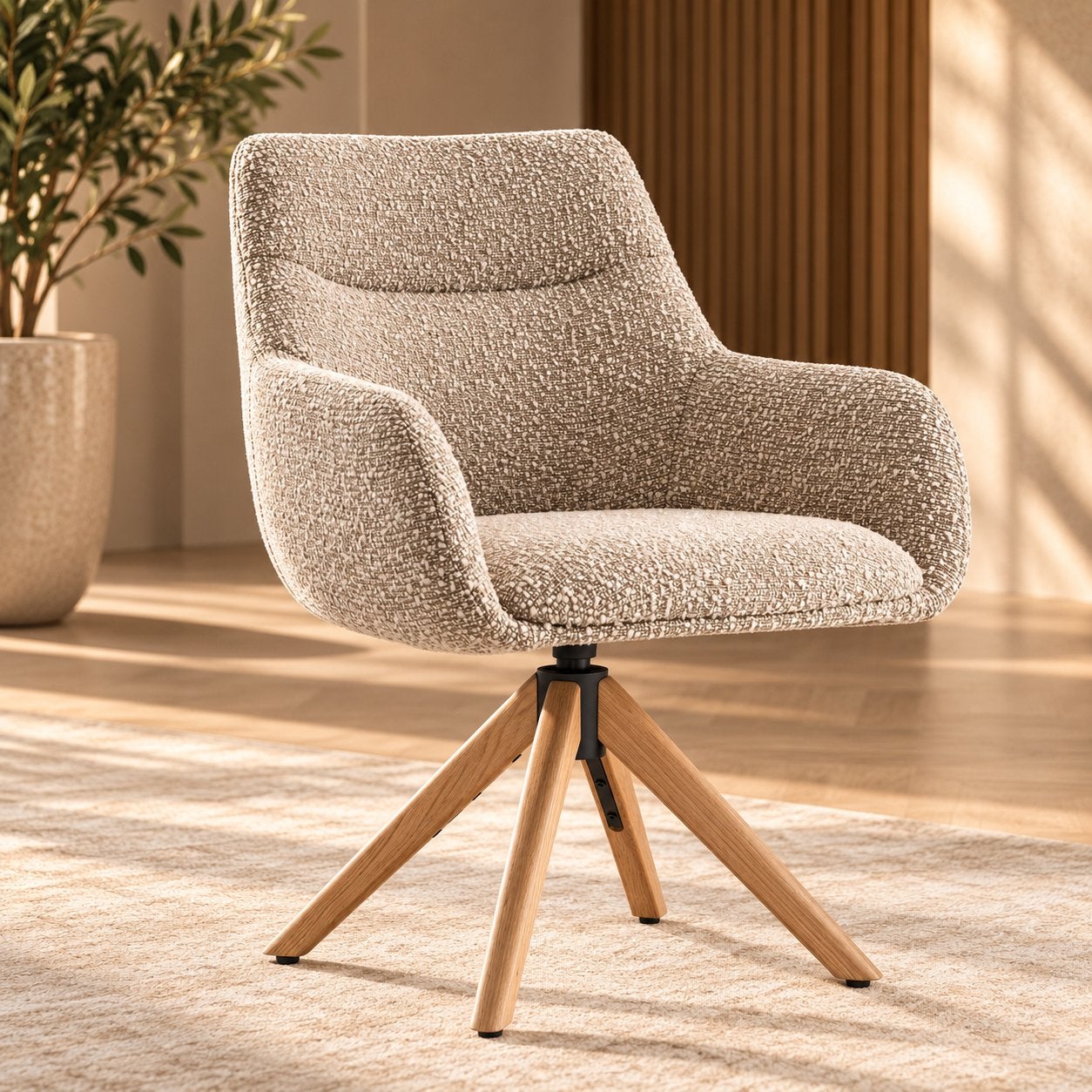 4 eetkamerstoelen draaibaar | taupe | €139,99 | NIEUW, Ophalen, Overige kleuren, Nieuw, Metaal