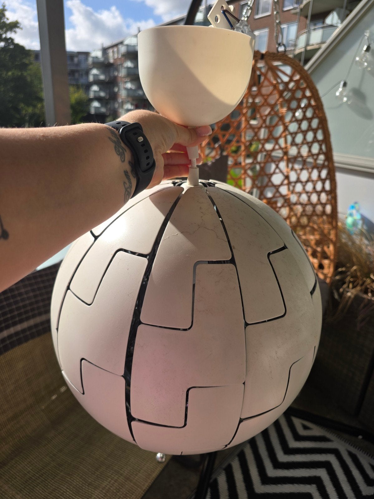 ikea lamp, Ophalen