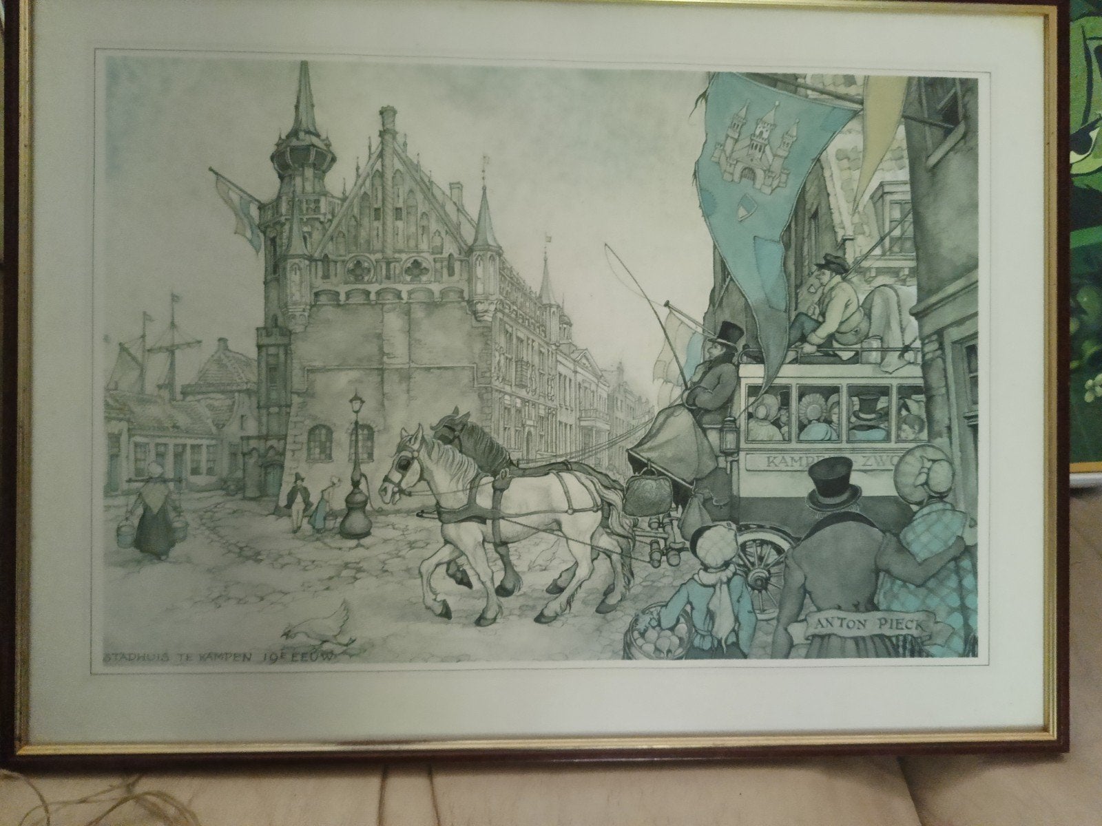 Anton Pieck Schilderij of tekening of zeefdruk, Antiek en Kunst, Ophalen