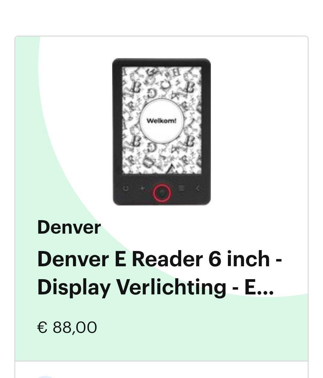 Denver E-reader 6 inch - Nieuwstaat, Computers en Software, E-readers, Ophalen of Verzenden