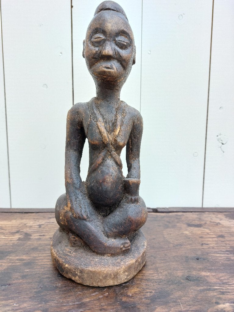 Kongolees Luba beeld; komdrager, Ophalen of Verzenden