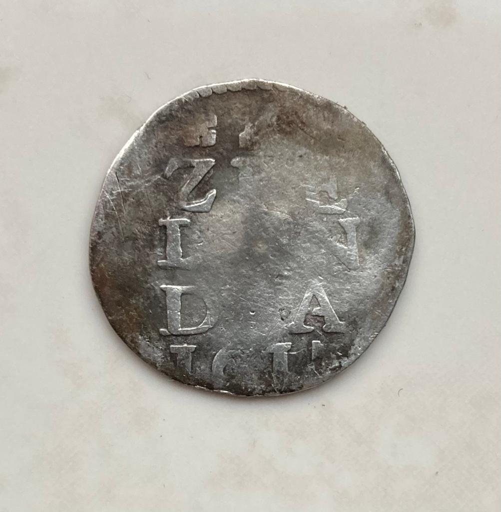 Duit munt zilveren Zeelandia 1614, Ophalen of Verzenden, Vóór koninkrijk, Overige waardes