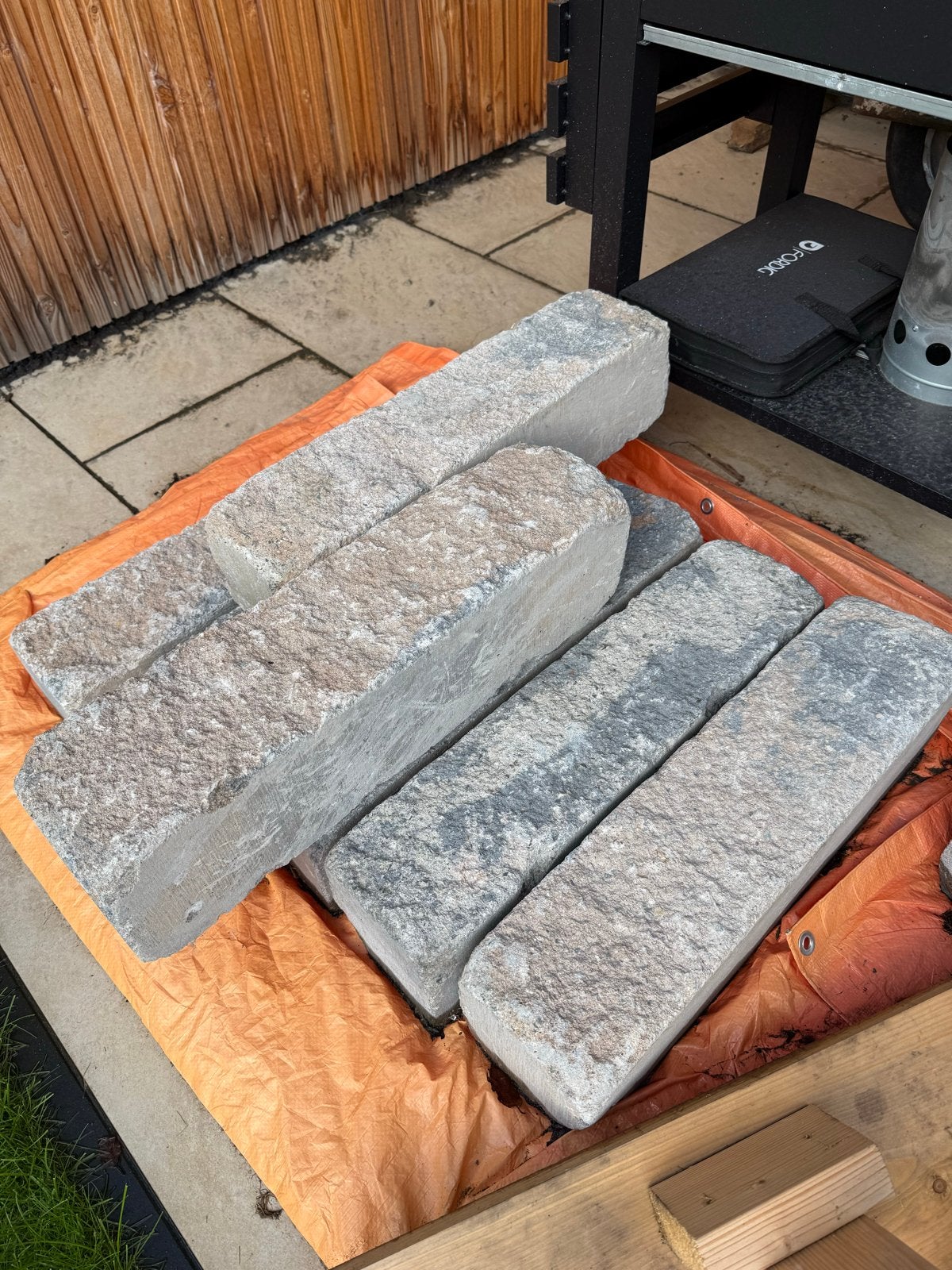 Nieuw stapelblokken Kijlstra Splitrock getrommeld Musselkalk, Ophalen, Blok, Nieuw, Minder dan 25 cm