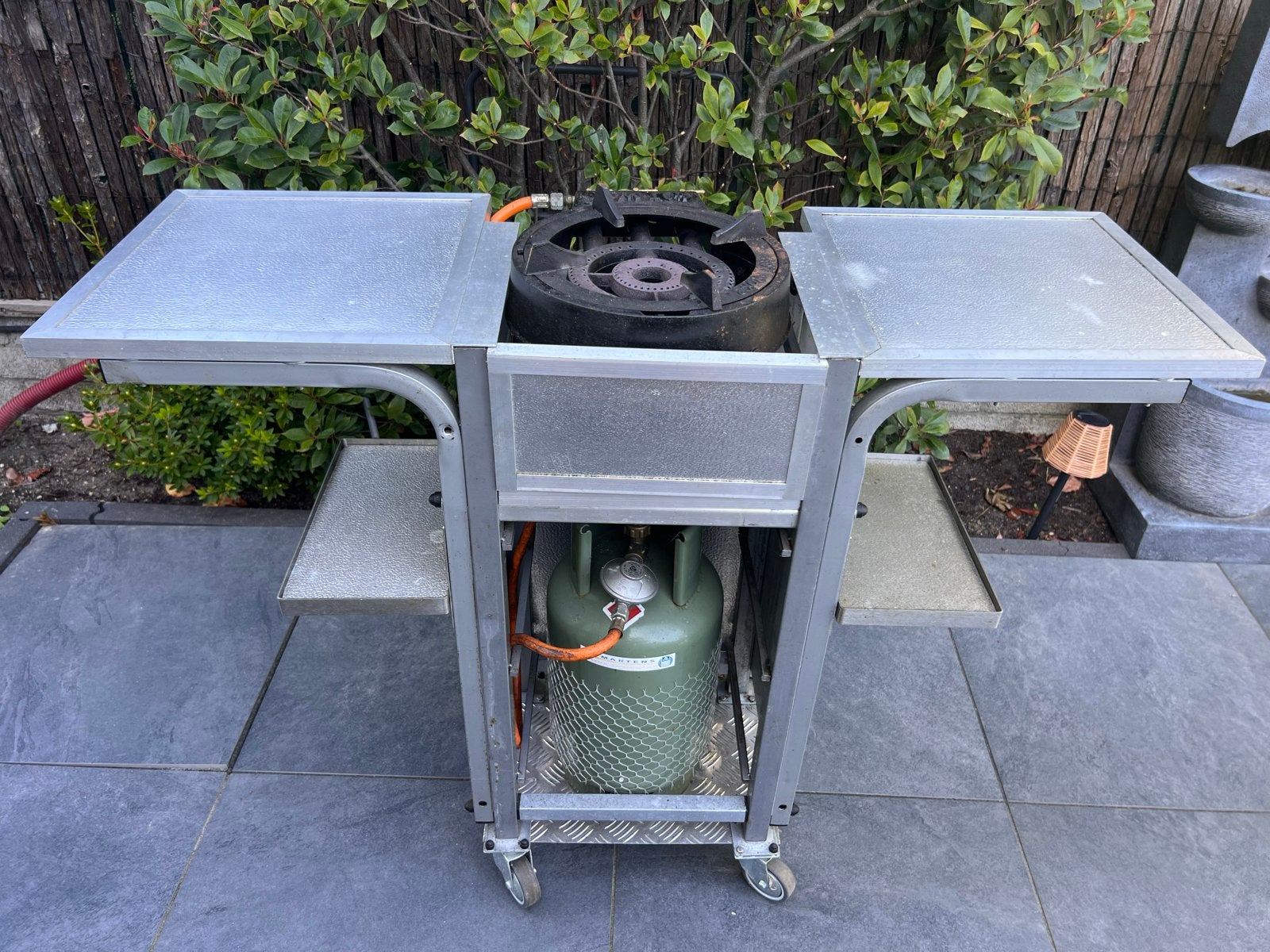 Complete Hot Wok set met grill tafel en gasaansluiting, Ophalen, Gebruikt