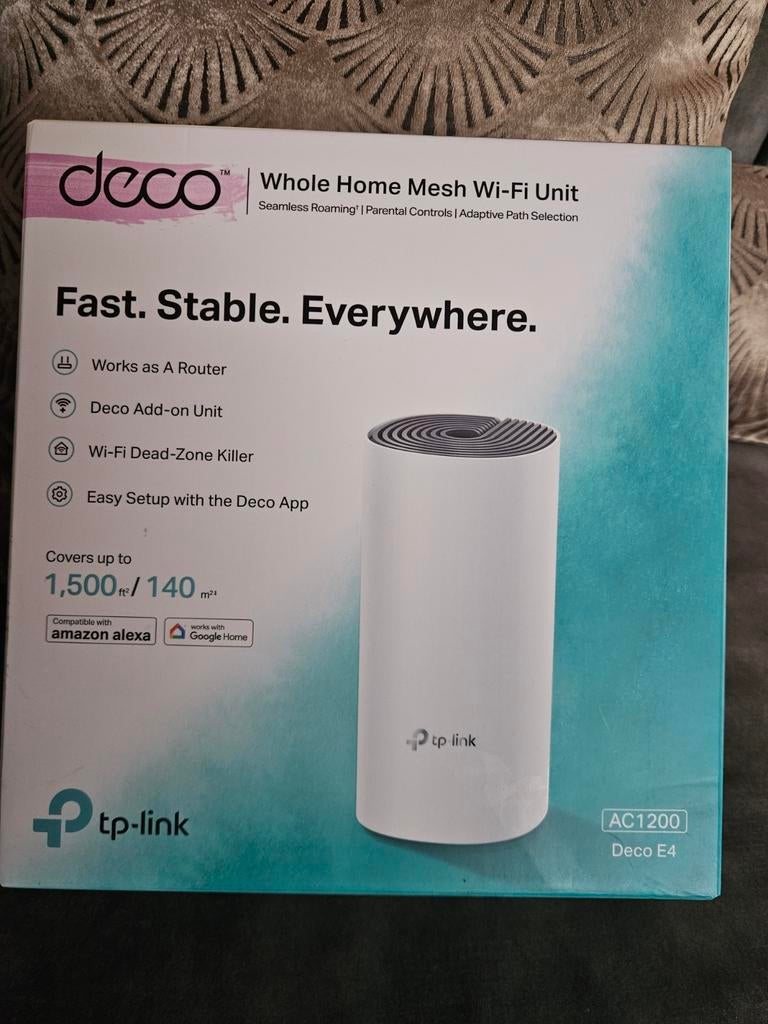 TP-Link Deco E4 Whole Home Mesh Wi-Fi Unit, Ophalen