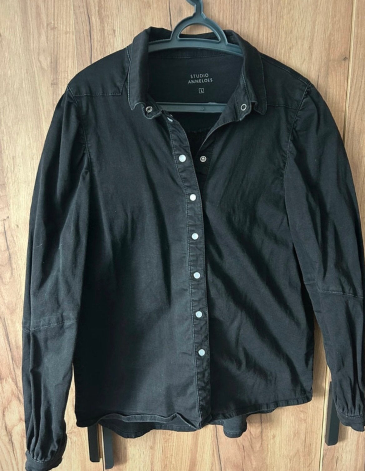 Studio Anneloes denim blouse dames black mt L, Ophalen of Verzenden, Zo goed als nieuw, Maat 42/44 (L), Zwart