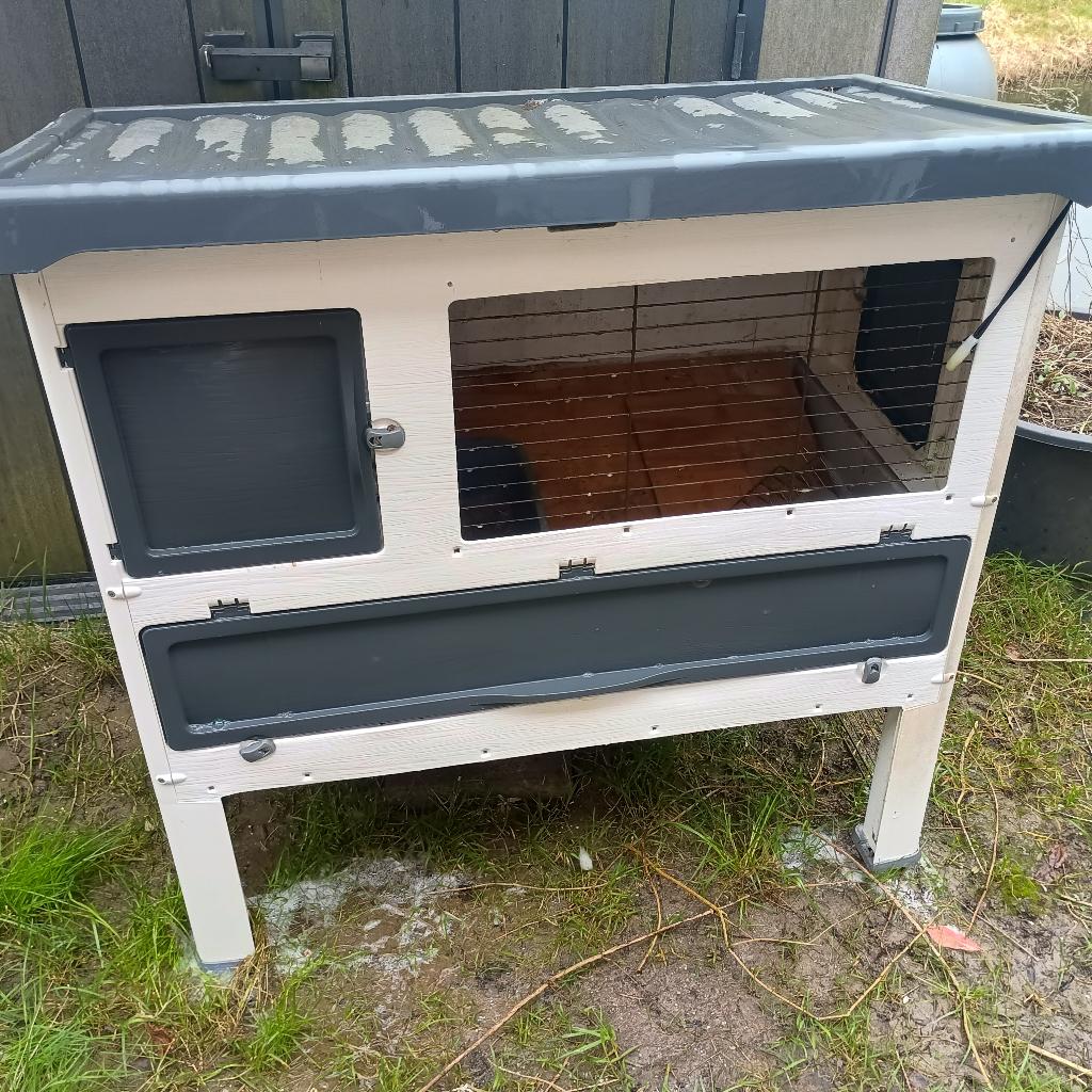 Ferplast konijnenhok, Dieren en Toebehoren, Knaagdieren en Konijnen | Hokken en Kooien, Ophalen, Gebruikt, 90 cm of meer, Hok