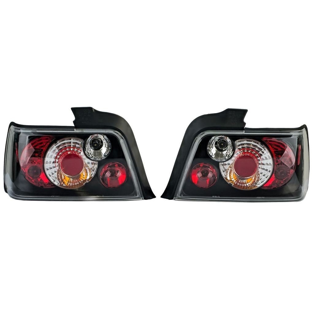 Achterlichten Voor BMW E36 Sedan Zwart Helder, Verzenden, Automotive Parts, A.parts@hotmail.nl, Trasmolenlaan 12 3447 GZ Woerden