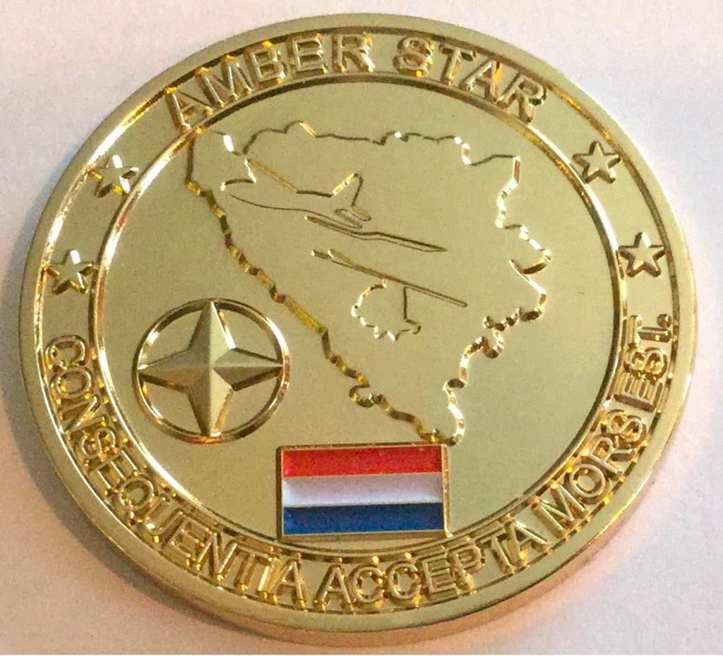 Coin KCT Operatie FOXTROT in Bosnie, Verzenden, Landmacht, Nederland, Embleem of Badge
