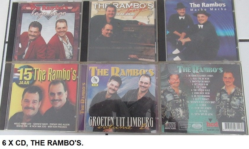 de RAMBO'S, 6 stuks nieuw staat CD's, Ophalen of Verzenden, Zo goed als nieuw, Overige genres