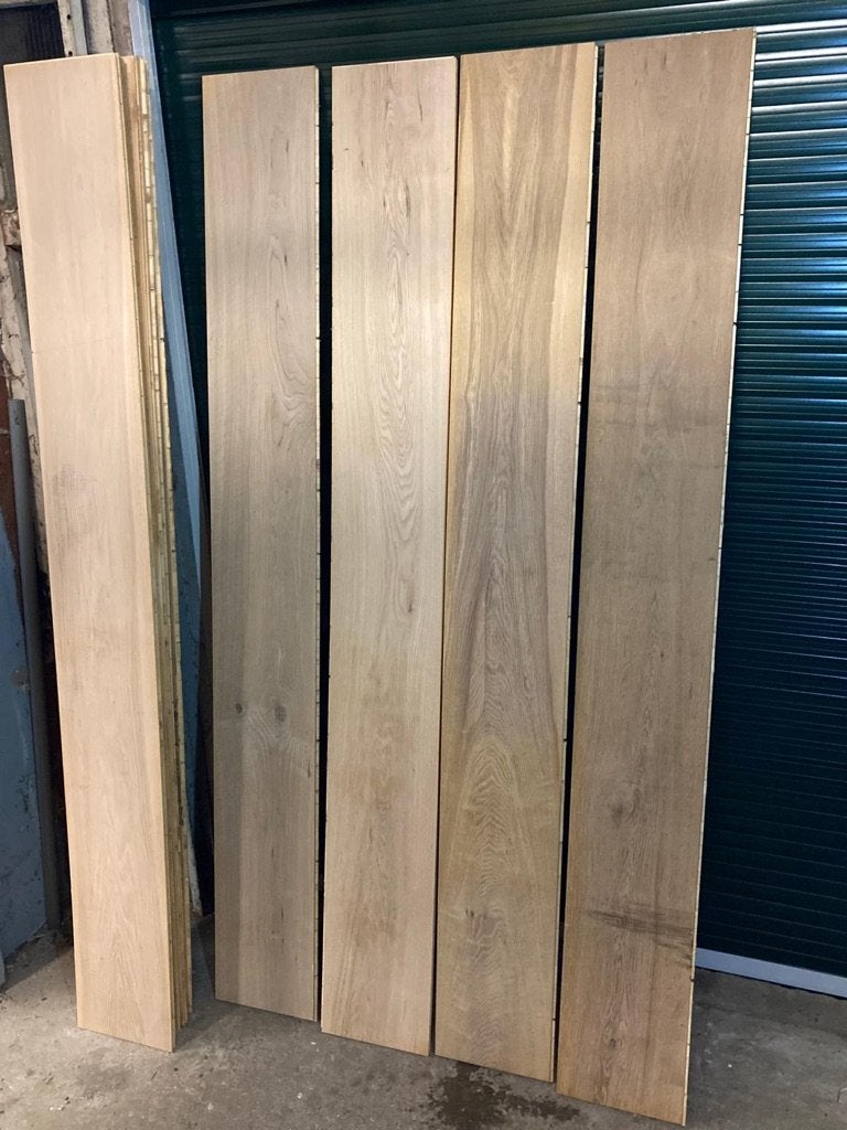 Eiken lamelparket – 4,47 m², Zo goed als nieuw, Minder dan 5 m², 10 tot 30 cm, Hout