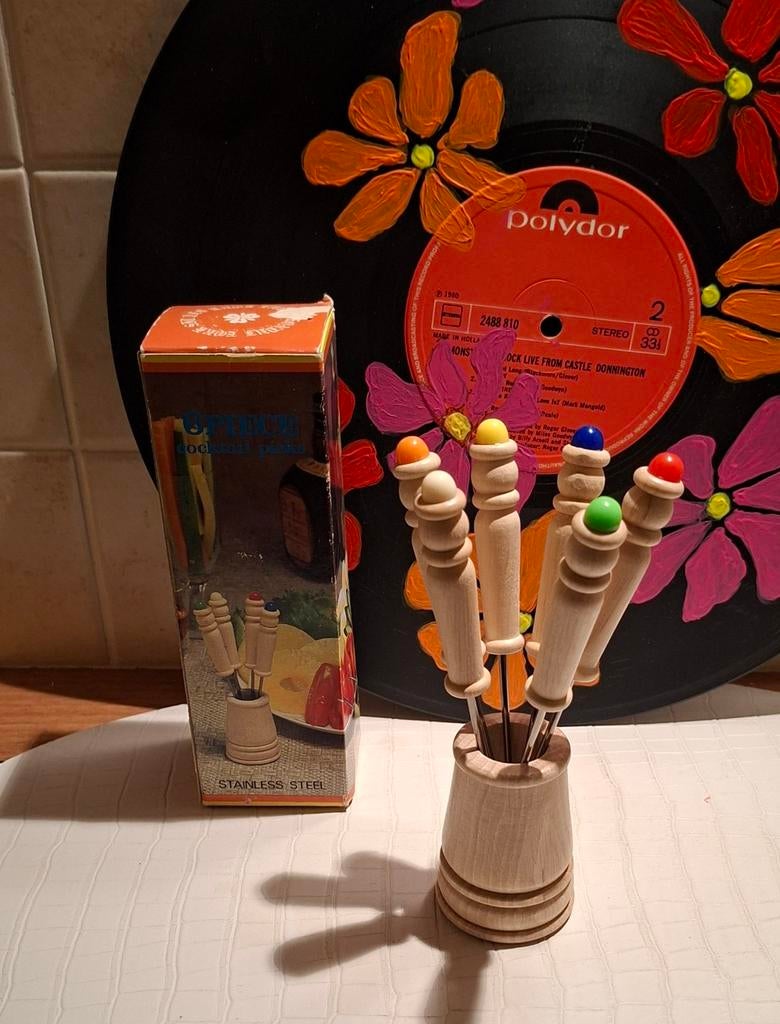 Vintage cocktailprikkers jaren 60, Ophalen of Verzenden, Zo goed als nieuw