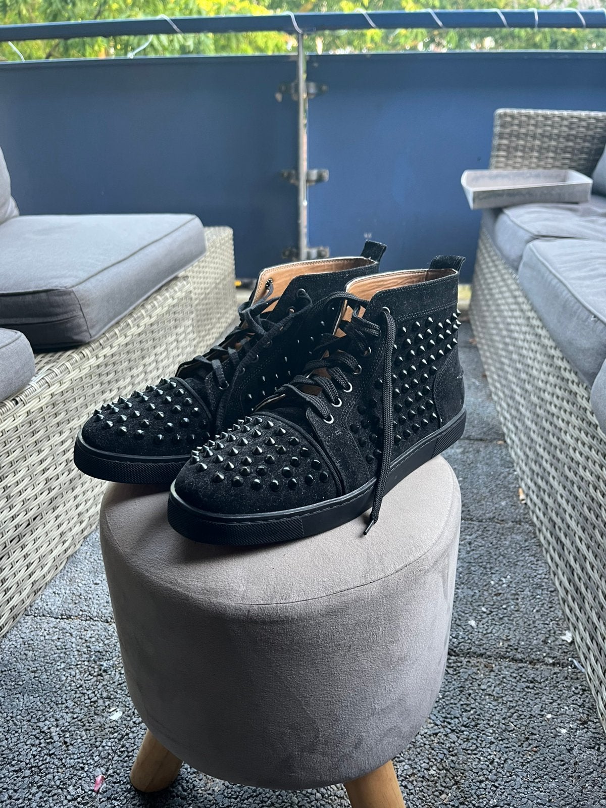 Christian Louboutin High Top, Zwart, Ophalen of Verzenden, Sneakers of Gympen, Zo goed als nieuw