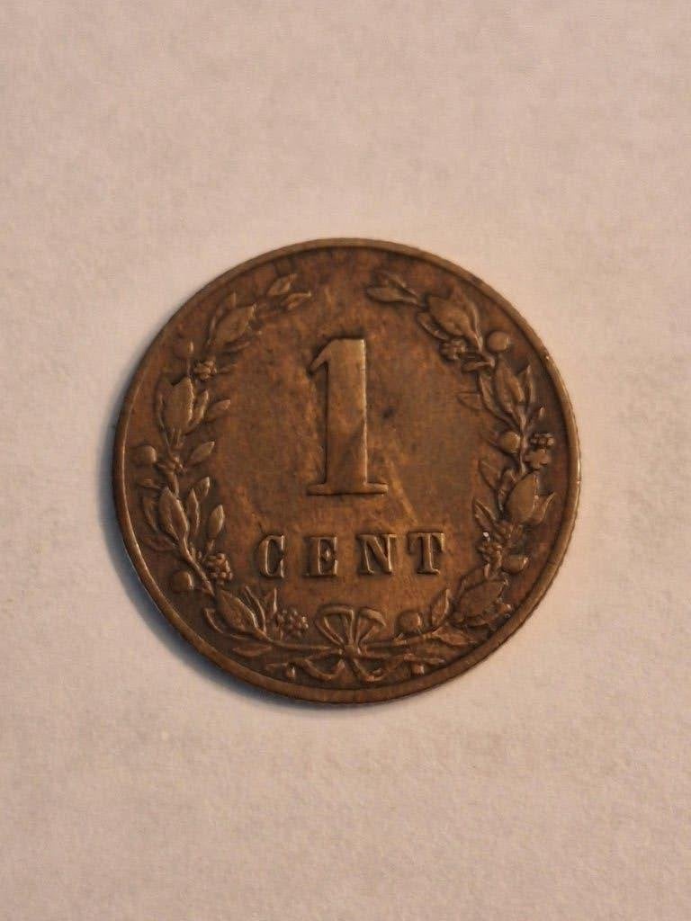 munt Nederland 1 cent 1880, Postzegels en Munten, Ophalen of Verzenden, Koning Willem III, 1 cent, Losse munt