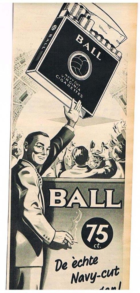 Ball Navy Cut - Virginia Cigarettes - Adv. - 1954, Ophalen of Verzenden, 1940 tot 1960, Knipsel(s)