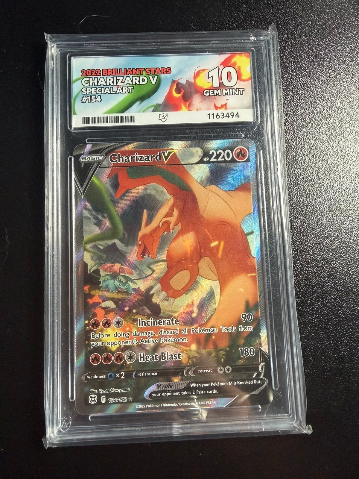 Charizard v #154 ACE 10 | Tcg Together, Ophalen of Verzenden, Nieuw, Losse kaart, Foil