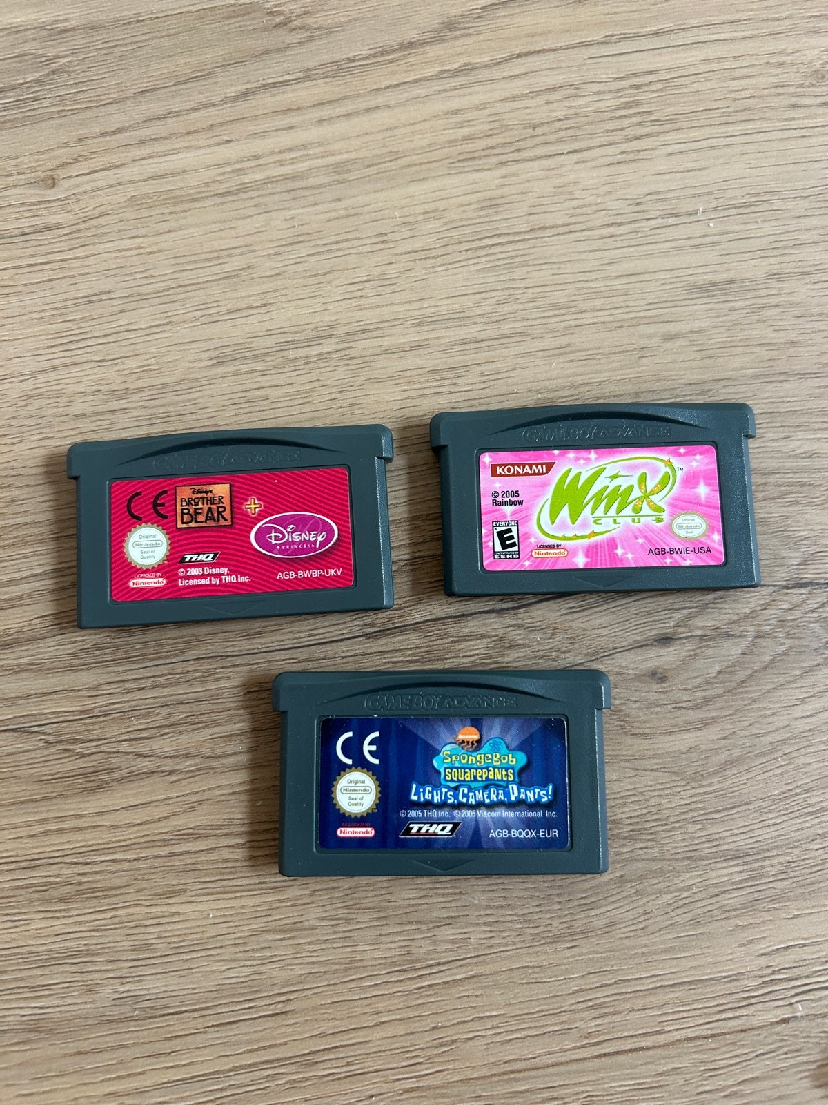 Game Boy Advance games: Brother Bear, Winx Club, Spongebob, Spelcomputers en Games, Games | Nintendo Game Boy, Gebruikt, Overige genres