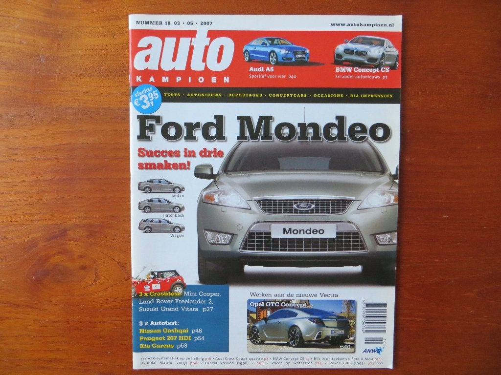 Autokampioen 10 2007 Opel GTC, A5, Vitara, Mondeo, Qashqai, Ophalen of Verzenden, Nieuw, Opel
