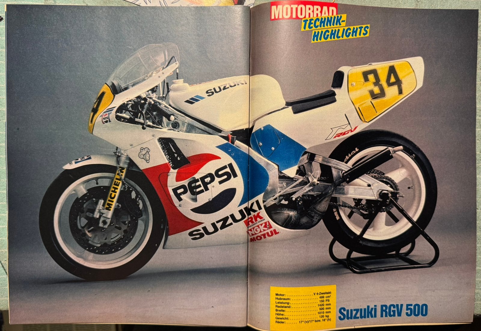 Verslag Suzuki RGV500, Verzenden, Zo goed als nieuw, Auto's