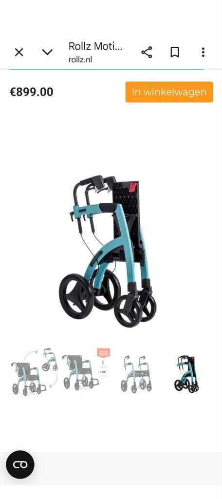 Rolstoel/ rollator combinatie., Ophalen