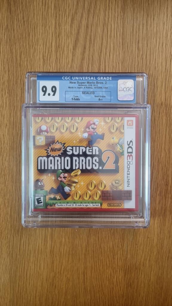 New Super Mario Bros 2 CGC 9.9 A++ Sealed 3DS, Spelcomputers en Games, Games | Nintendo 2DS en 3DS, 1 speler, Nieuw, Ophalen of Verzenden