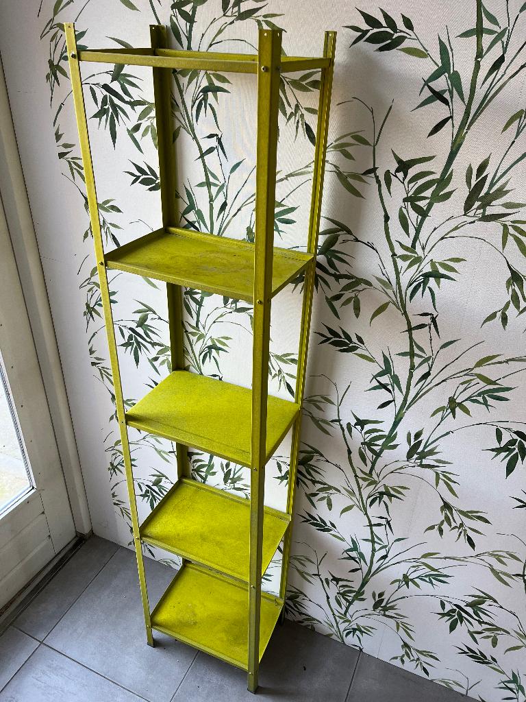 IKEA HYLLIS groen/geel geverfd gebruikt als plantenrek, Ophalen, Gebruikt