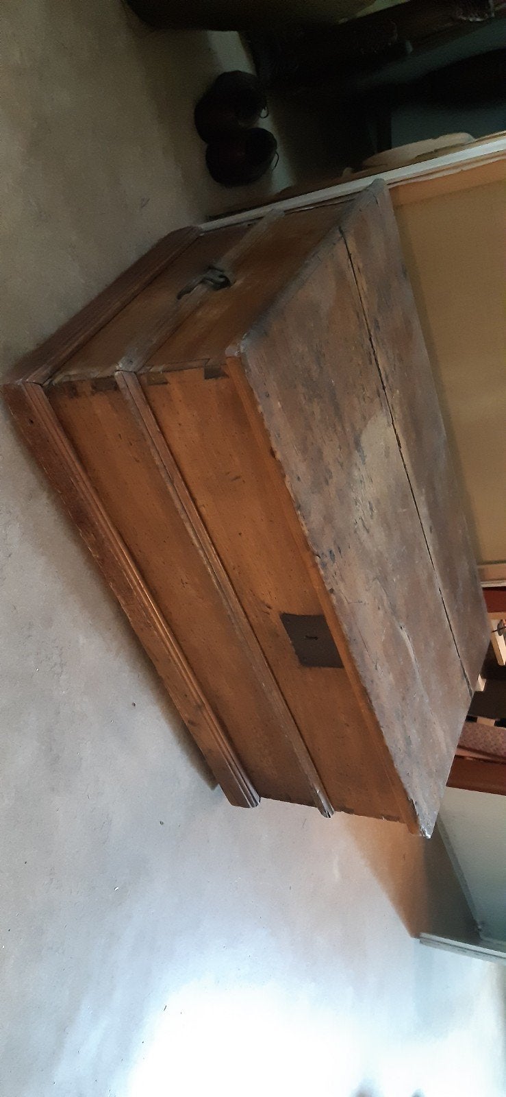 antieke dekenkist., Ophalen, Gebruikt, 100 tot 150 cm