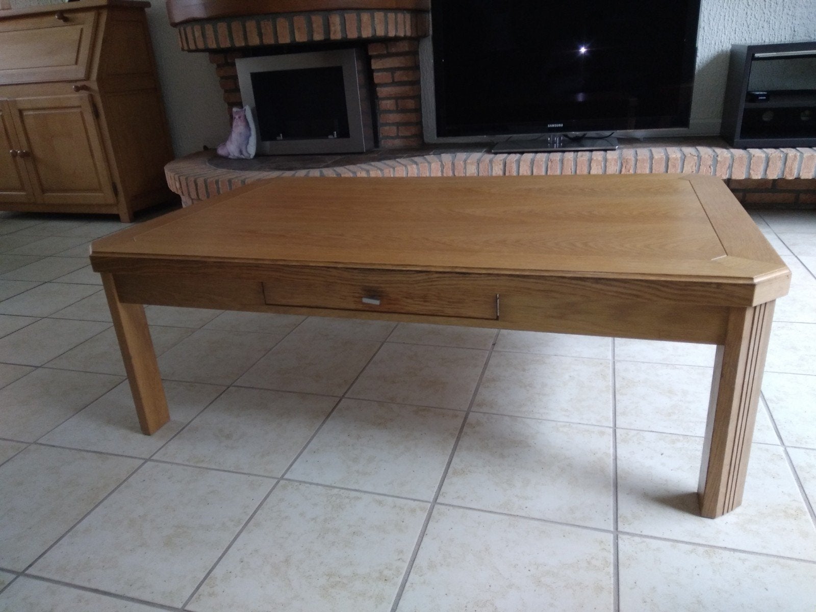 Salontafel, beuken, gratis af te halen., Ophalen, Gebruikt, 100 tot 150 cm, 50 tot 100 cm