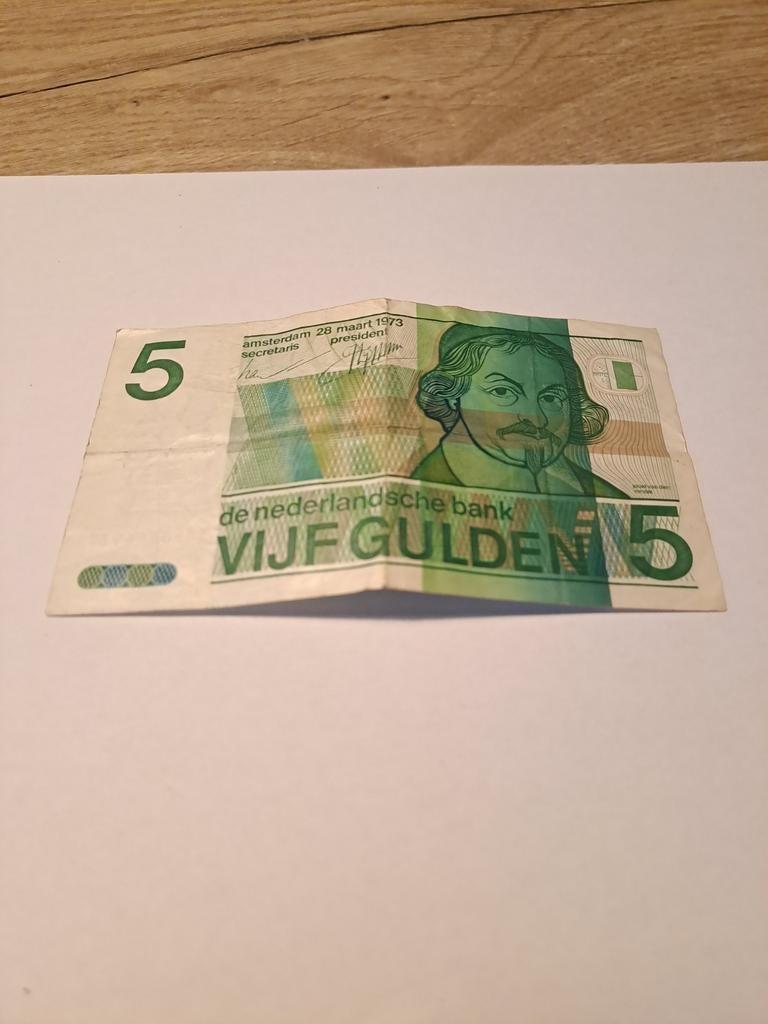 Zeldzaam 5 Gulden biljet uit 1973 - De Nederlandse Bank, Ophalen of Verzenden, 5 gulden, Los biljet