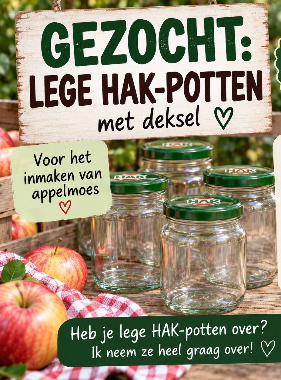 gezocht hakpotten met deksel hak potten, Ophalen, Zo goed als nieuw, Overige materialen, Pot, Bus of Blik