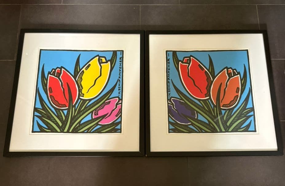 2 Prachtige zeefdrukken van Henk Schiffmacher, Ophalen of Verzenden