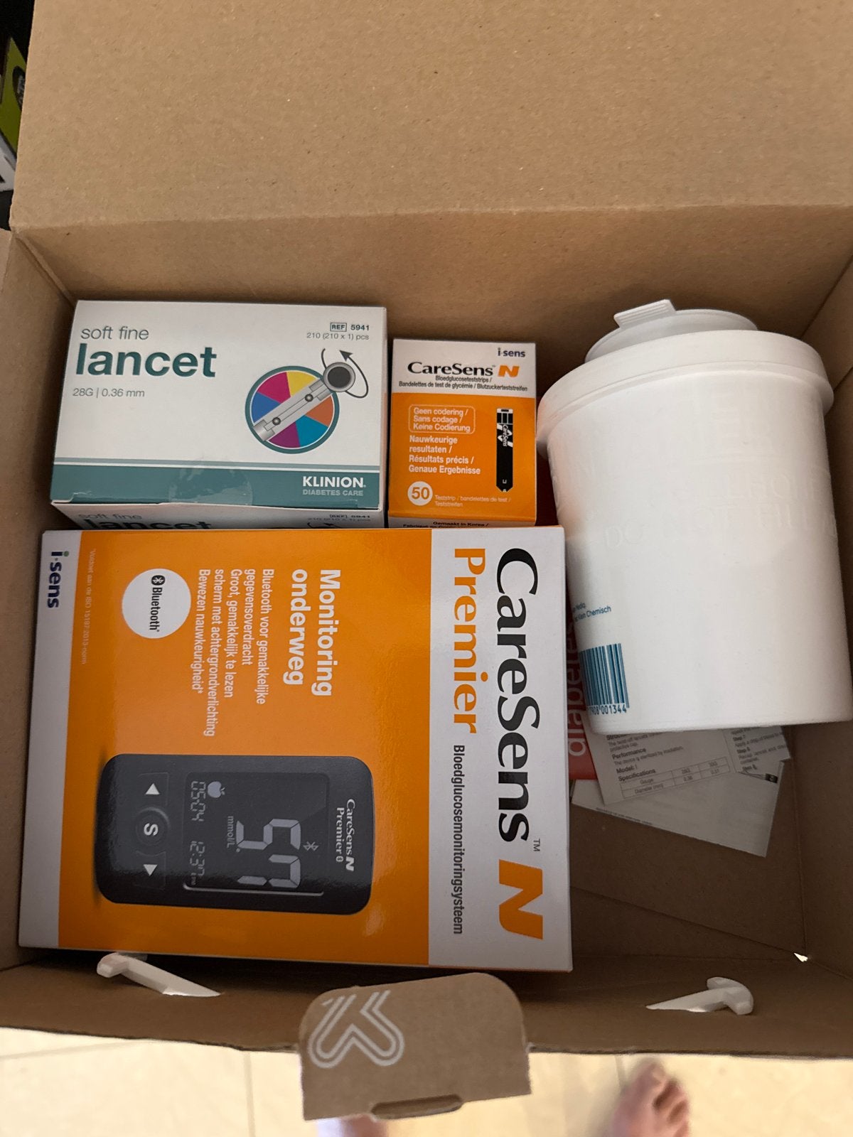 CareSens N Premier Bloedglucosemeter set met lancetten, Ophalen of Verzenden, Zo goed als nieuw, Overige typen