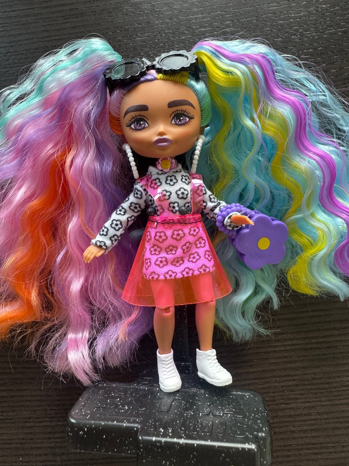 Barbie Mini pop met regenbooghaar en accessoires, Ophalen of Verzenden, Zo goed als nieuw, Overige typen