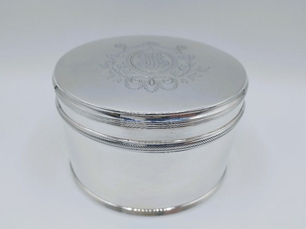 Zilveren koektrommel, E. Adelaar, Amsterdam, 1822
