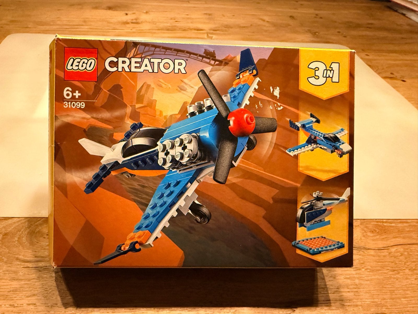 Lego Creator 31099 Propellervliegtuig (3 in 1) MET DOOS!, Lego, Ophalen of Verzenden, Zo goed als nieuw, Compleet