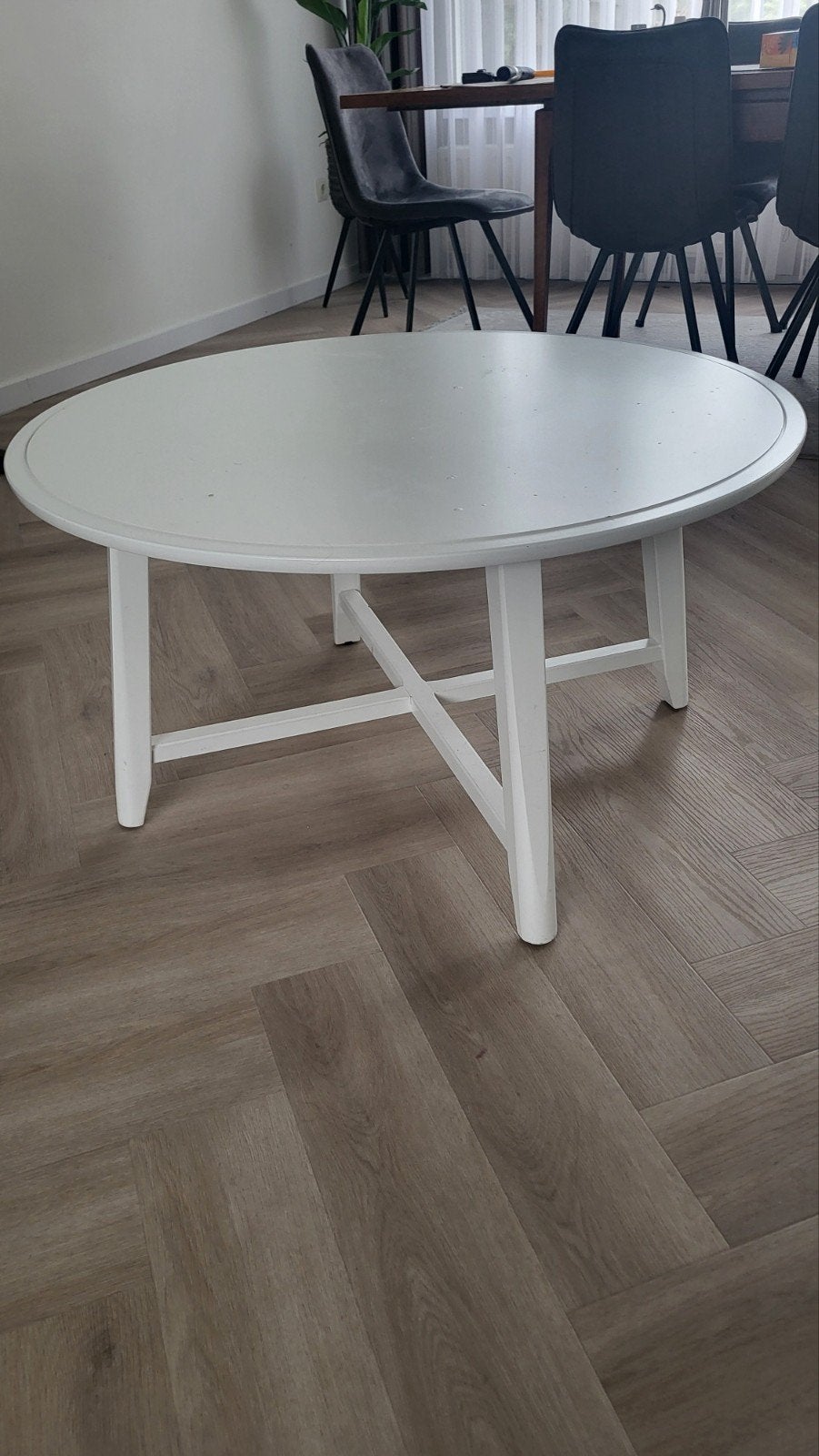 Ronde IKEA KRAGSTA salontafel, Ophalen, Gebruikt, 50 tot 100 cm, Rond