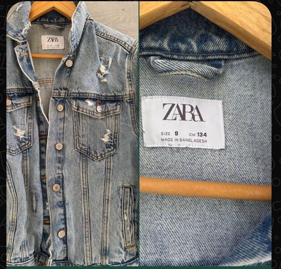 Zara spijkerjas, Ophalen of Verzenden, Zo goed als nieuw, Blauw