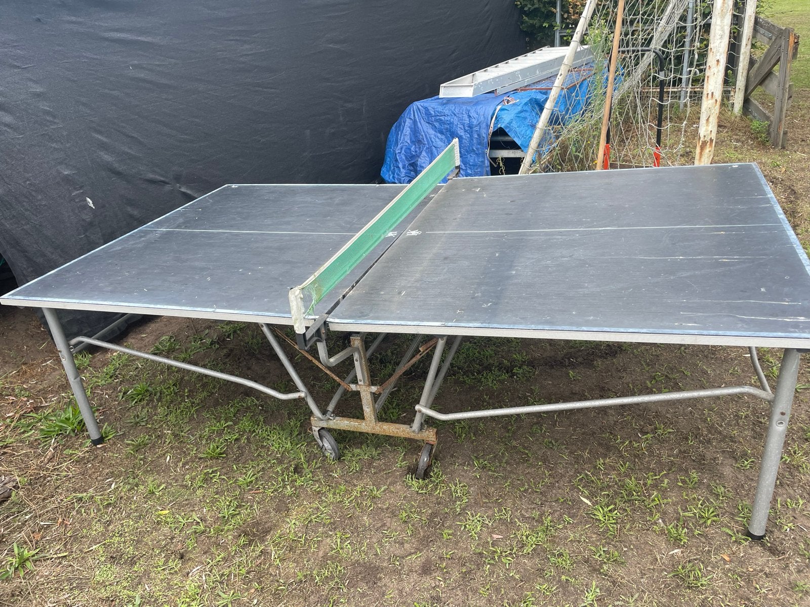 inklapbare tafeltennistafel voor buiten, Ophalen, Gebruikt, Tafel Outdoor, Inklapbaar