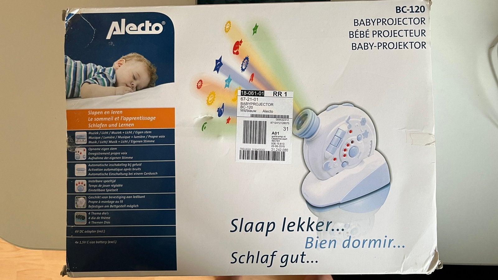 Baby projector Alecto BC-120, Ophalen, Gebruikt, Minder dan 100 meter