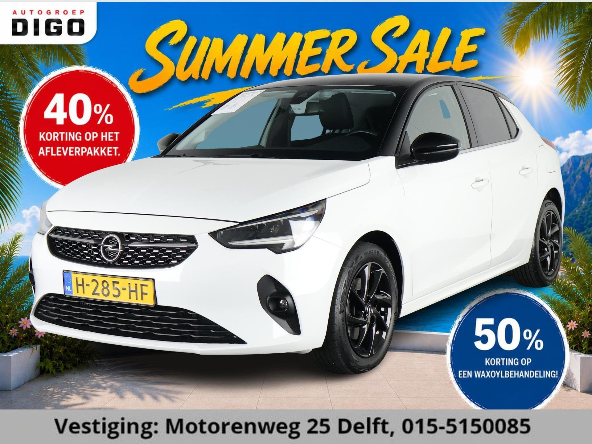 Opel Corsa 1.2 ELEGANCE BLACKLINE 1e EIG GARANTIE TOT 2030*, Stof, Gebruikt, Euro 6, Sound system