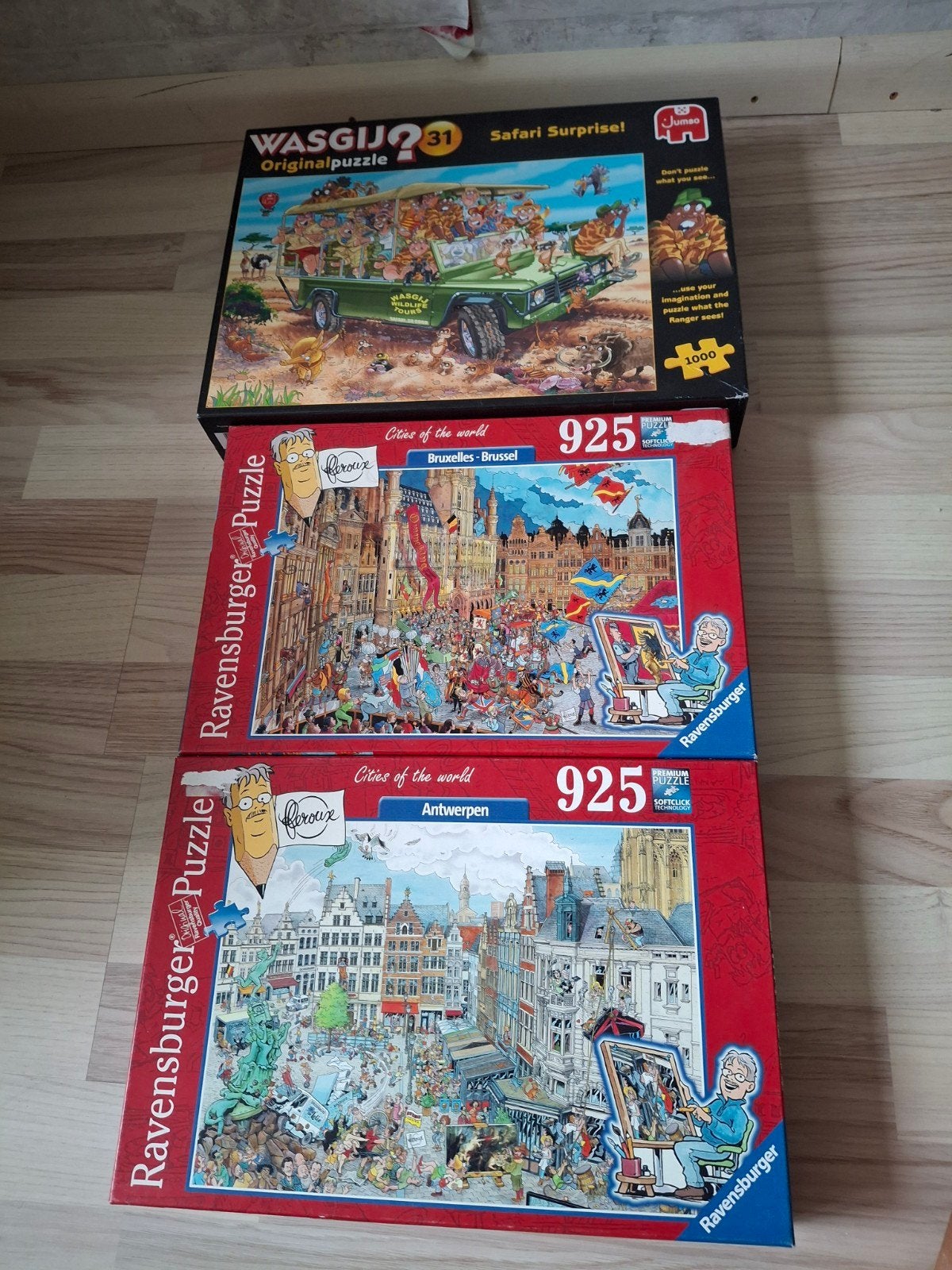 Ravensburger & Wasgij Puzzels - Antwerpen, Brussel, Safari, Ophalen, 500 t/m 1500 stukjes, Gebruikt, Legpuzzel