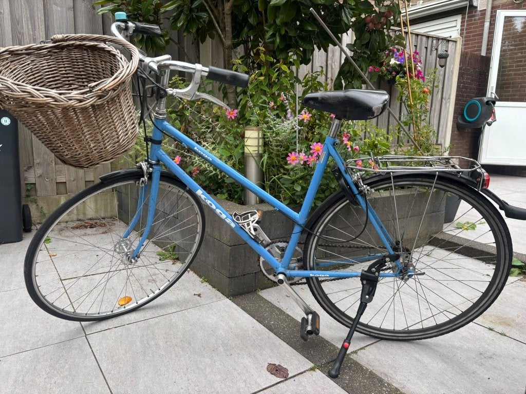 Damesfiets met mand - Koga frame, Fietsen en Brommers, Velgrem, Ophalen, Overige merken, 53 tot 56 cm