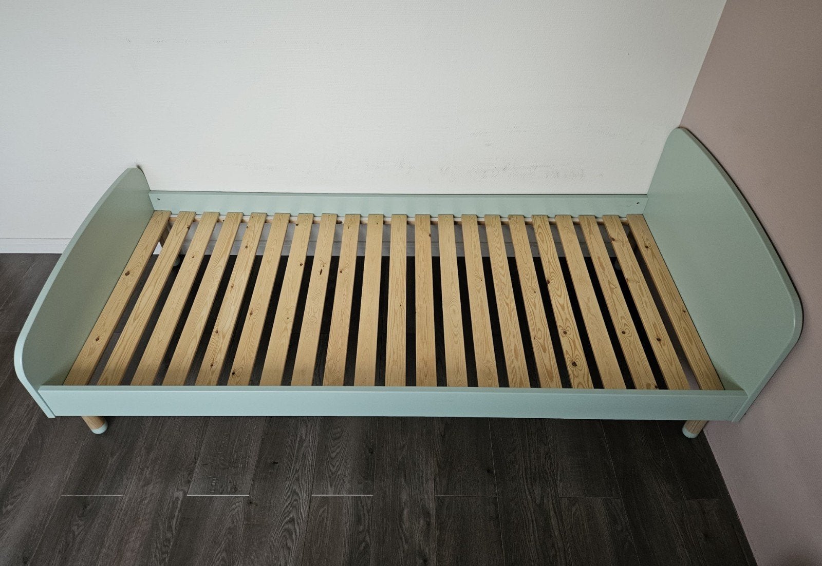 Flexa Play bed 90x200 mintgroen, Ophalen, Gebruikt, 90 cm, Eenpersoons