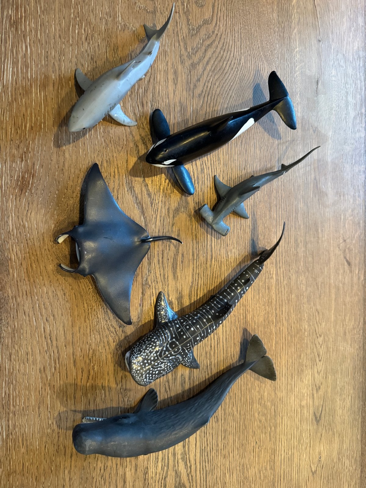 Schleich Zeedieren Set: Haaien, Rog en Walvis, Ophalen, Gebruikt
