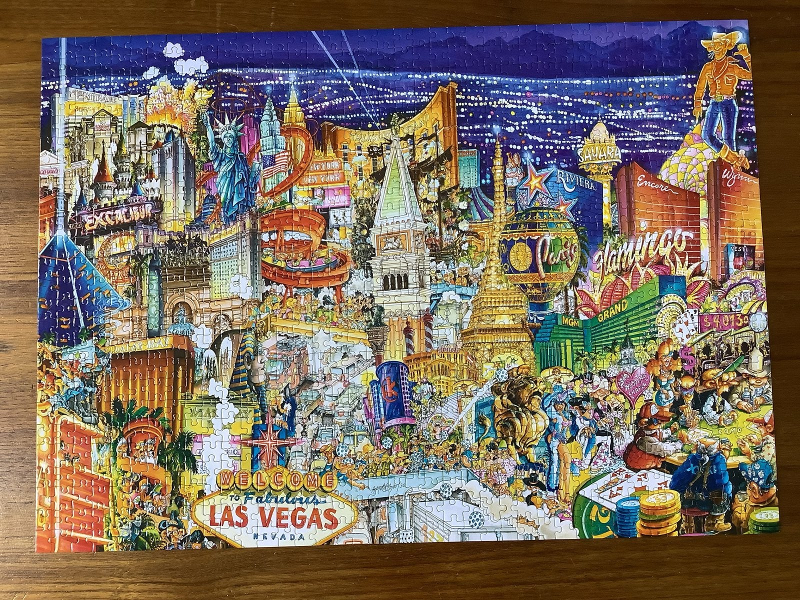King Comic Collection Las Vegas Legpuzzel 1000 stukjes, Ophalen of Verzenden, 500 t/m 1500 stukjes, Legpuzzel
