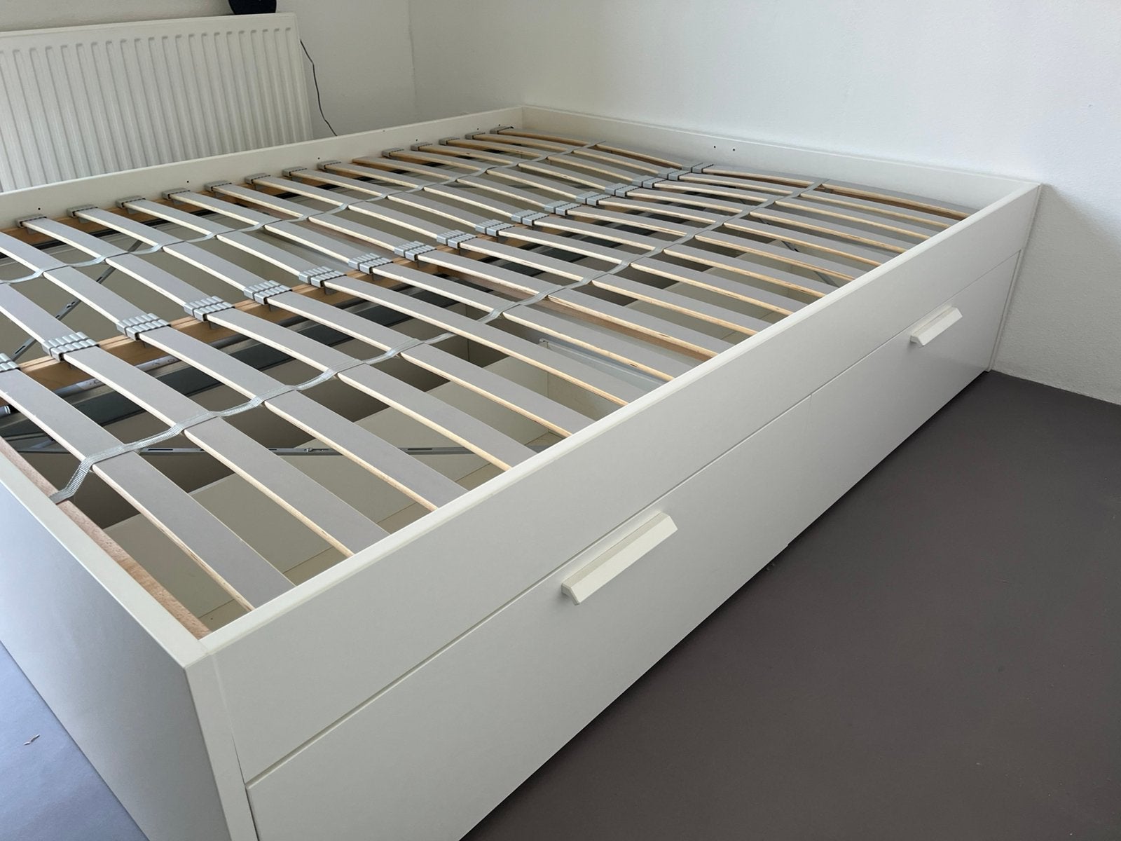 Brimnes bedframe + lattenbodems✅160x 200 | vandaag ophalen, Ophalen, Gebruikt, Tweepersoons, 160 cm